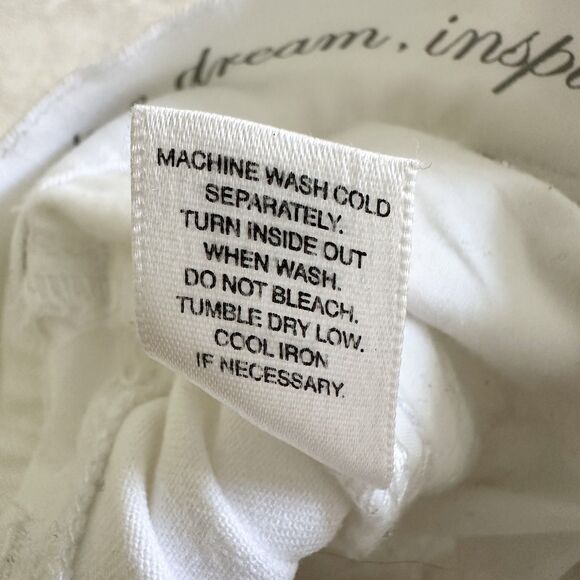 White House Black Market Capri Pants Size 4 White Cotton Spandex - Picture 13 of 14